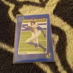 🏈Tutu Atwell 2021 Donruss Football🏈Blue Press Proof🏈Rated Rookie🏈